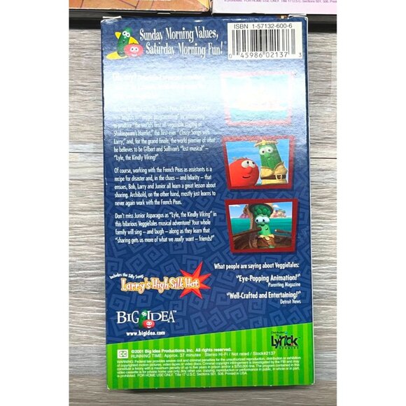 VeggieTales VHS Lot Josh & Big Wall Lyle Kindly Viking Toy That Saved Christmas - Picture 5 of 7